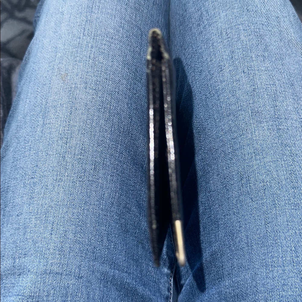 Celine Black Leather long bifold Wallet with Gold Accents / checkbook holder - Picture 11 of 11